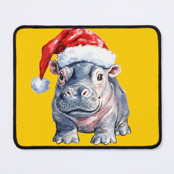 Item preview, Hippopotamus Christmas - Funny Illustration designed and sold by Fab-Haven.