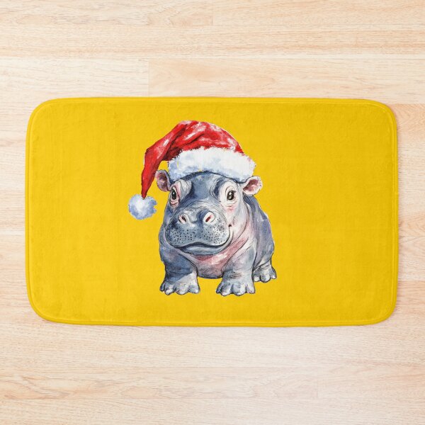 Item preview, Hippopotamus Christmas - Funny Illustration designed and sold by Fab-Haven.