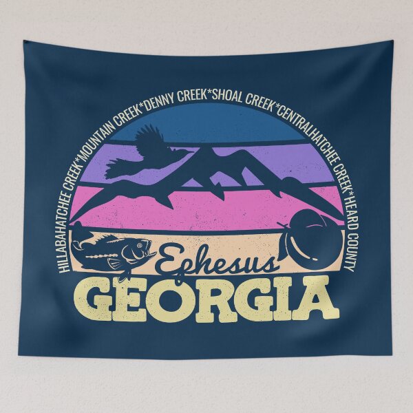 Item preview, Ephesus Georgia Sunset Retro Vintage Local Pride Logo designed and sold by CRHPOD20.
