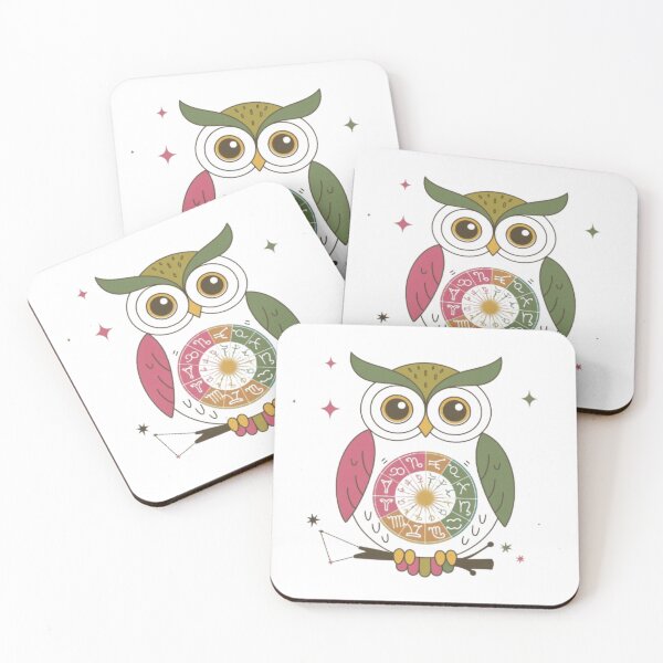 Item preview, Celestial Owl of Astrology - Cosmic Zodiac Art designed and sold by XquisiteFashion.