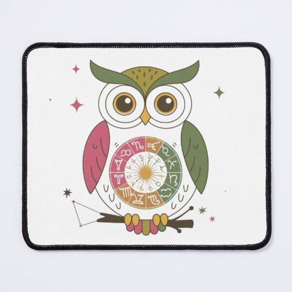 Item preview, Celestial Owl of Astrology - Cosmic Zodiac Art designed and sold by XquisiteFashion.