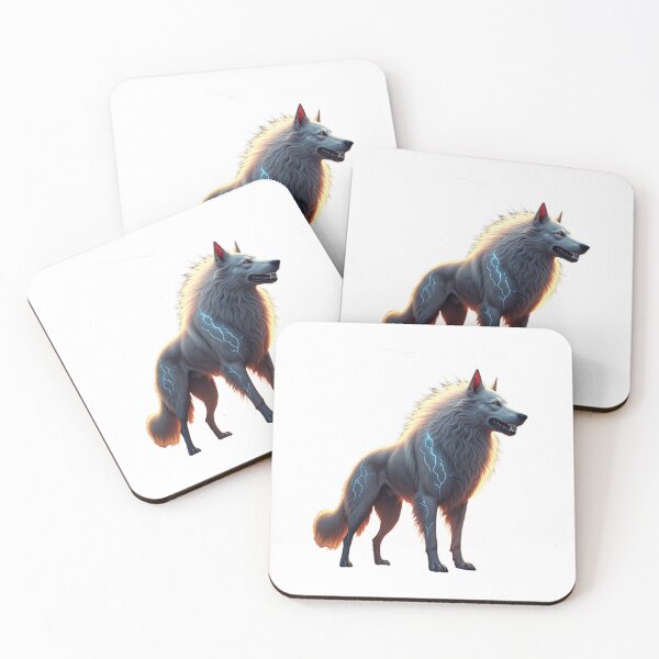 Item preview, lightning wolf designed and sold by MurtazaMosavi.