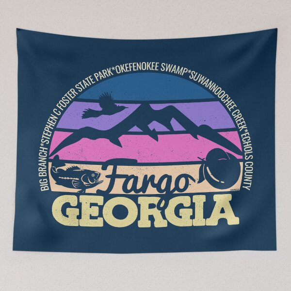 Item preview, Fargo Georgia Sunset Retro Vintage Local Pride Logo designed and sold by CRHPOD20.