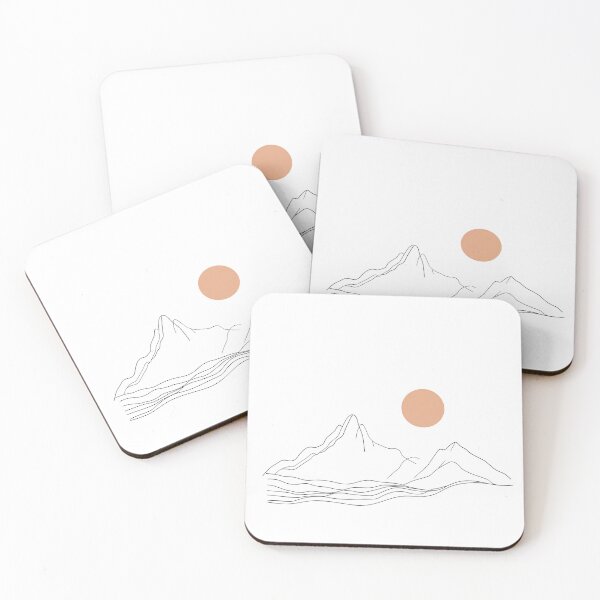 Item preview, Minimalist Mountain Landscape with Sunset designed and sold by chi3-jp.