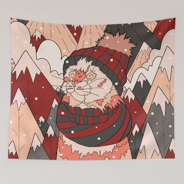 Item preview, Cozy winter cat designed and sold by Swadeillustrations.