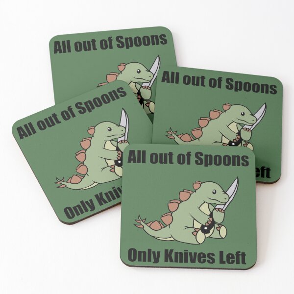 Item preview, All out of spoons only knives left (Stegosaurus) designed and sold by CaitlynConnor.