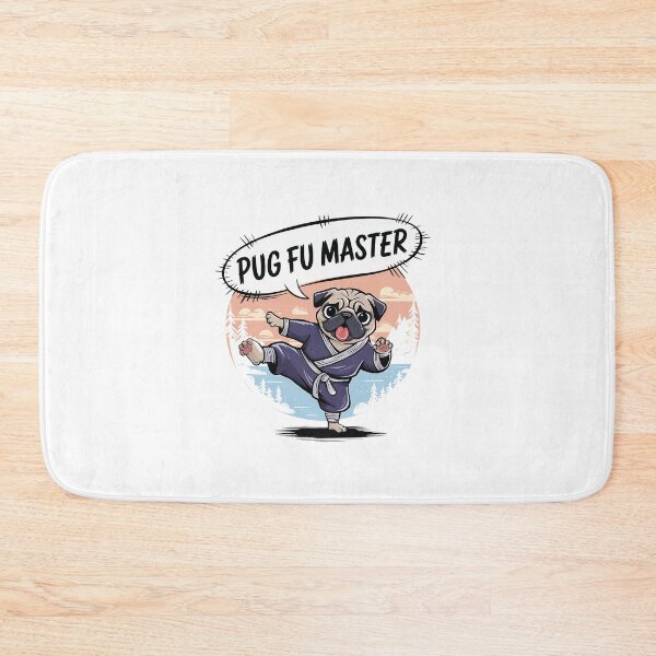 Item preview, Pug Fu Master | Cute pug in martial arts pose | designed and sold by pafkrusk.