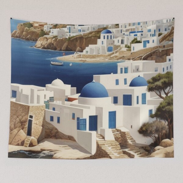 Item preview, 117 Mykonos, Greece Poster Design designed and sold by Alexis Art Collection.