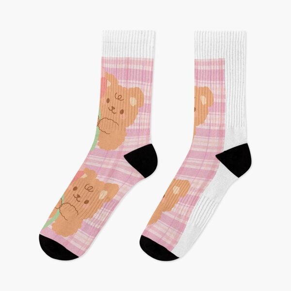 Item preview, Pink Cute Bear Flower Pattern Design SolaAndSoli designed and sold by SolaAndSoli.
