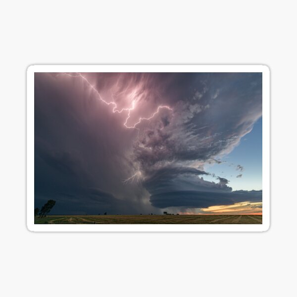 Supercell building up near Horsham, Australia. 16/10/2024 Sticker