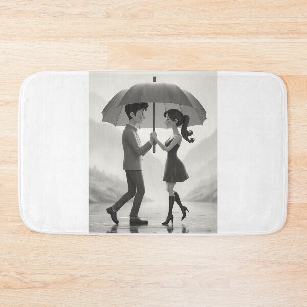 Item preview, Loving Couple Sharing a Moment in the Rain designed and sold by choder61.