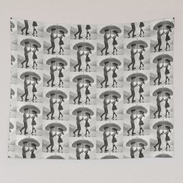 Item preview, Loving Couple Sharing a Moment in the Rain designed and sold by choder61.