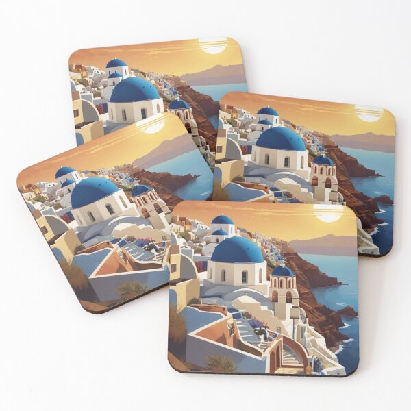 Item preview, 122 Santorini, Greece Poster Design designed and sold by Alexis Art Collection.