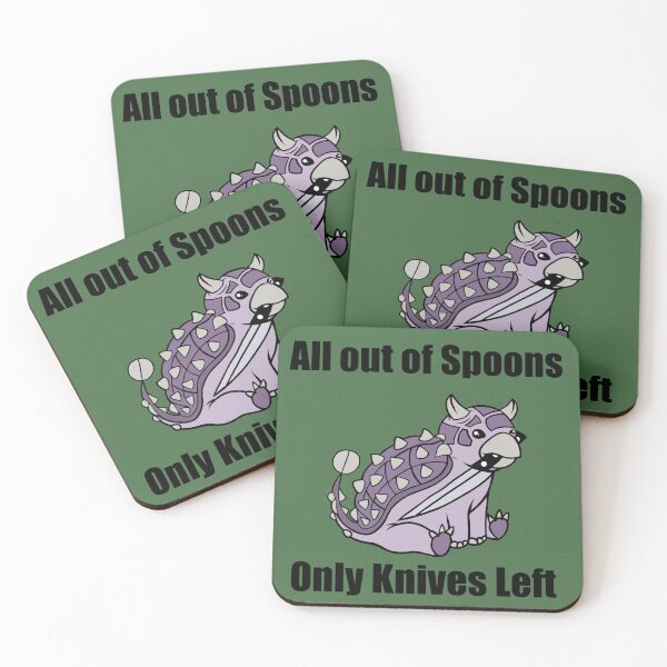 Item preview, All out of spoons only knives left (Ankylosaurus) designed and sold by CaitlynConnor.
