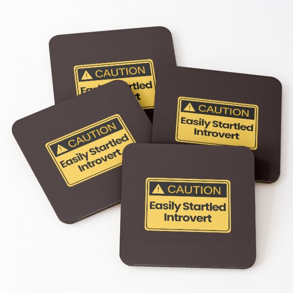 Item preview, CAUTION: Easily Startled Introvert designed and sold by Shy Introvert Tales.