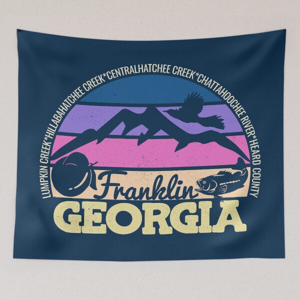 Item preview, Franklin Georgia Sunset Retro Vintage Local Pride Logo designed and sold by CRHPOD20.