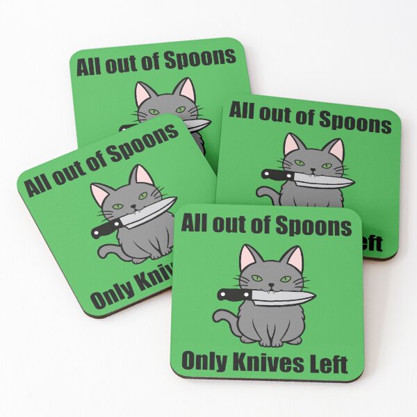 Item preview, All out of spoons only knives left (Cat) designed and sold by CaitlynConnor.
