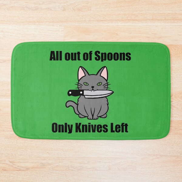 Item preview, All out of spoons only knives left (Cat) designed and sold by CaitlynConnor.