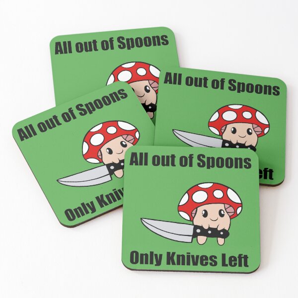 Item preview, All out of spoons only knives left (Mushroom guy) designed and sold by CaitlynConnor.