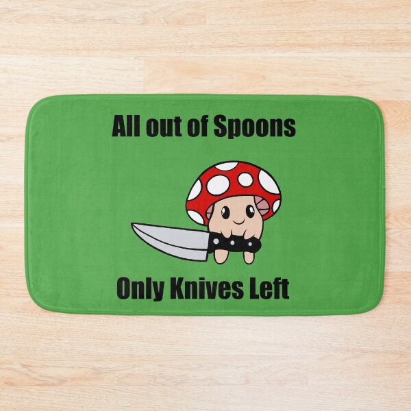 Item preview, All out of spoons only knives left (Mushroom guy) designed and sold by CaitlynConnor.