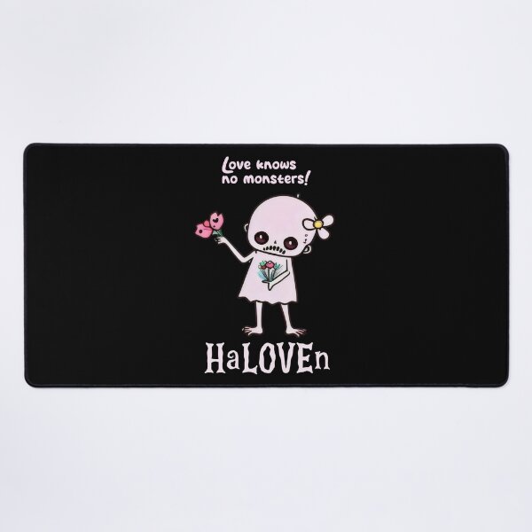Item preview, Adorable HaLOVEn "Love Knows No Monsters" Skeleton with Flowers - Cute Halloween Romance designed and sold by Prime-Studio.