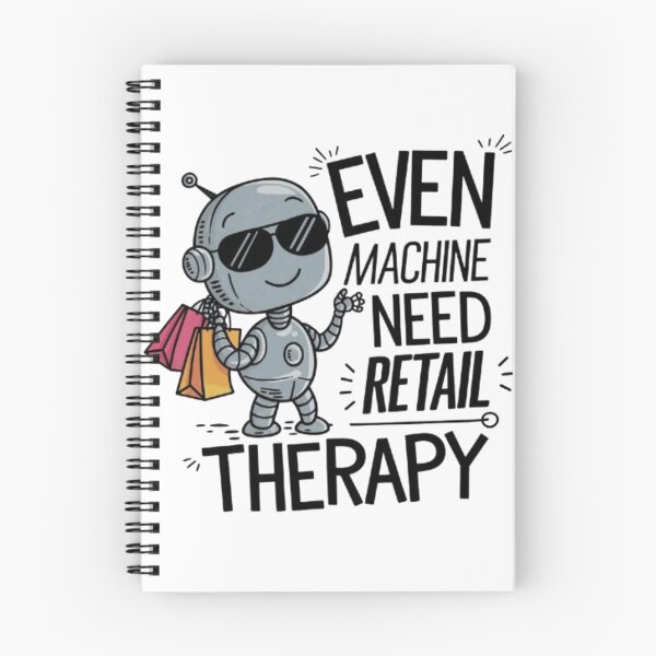 Item preview, Retail Therapy Robot Even Machines Need a Break designed and sold by XquisiteFashion.
