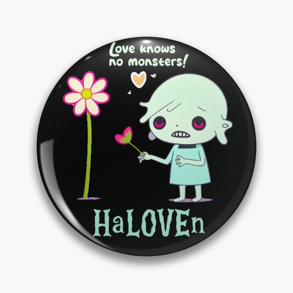 Item preview, Cute HaLOVEn Zombie with Flower - Love Knows No Monsters Pastel Art designed and sold by Prime-Studio.