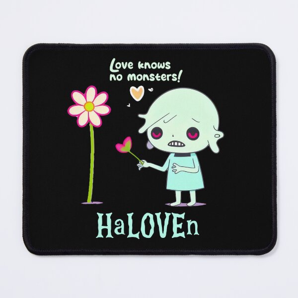 Item preview, Cute HaLOVEn Zombie with Flower - Love Knows No Monsters Pastel Art designed and sold by Prime-Studio.