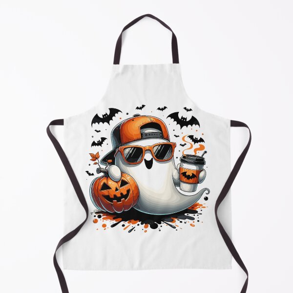 Item preview, Spooky Halloween Ghost Wearing Sunglasses with Pumpkin Coffee Style designed and sold by ROOFY-HK.