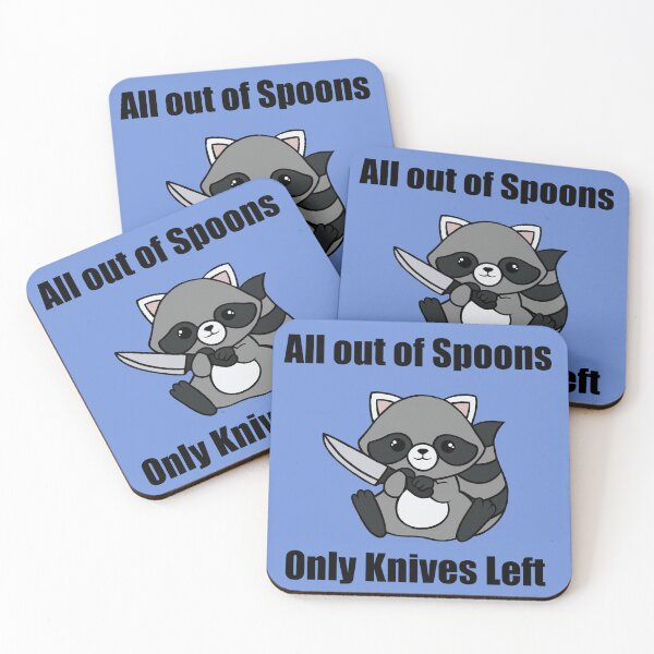 Item preview, All out of spoons only knives left (Raccoon) designed and sold by CaitlynConnor.