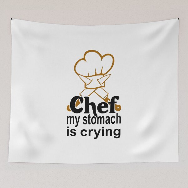 Item preview, My Stomach Is Crying; Chef; Kitchen; designed and sold by StickerApe.