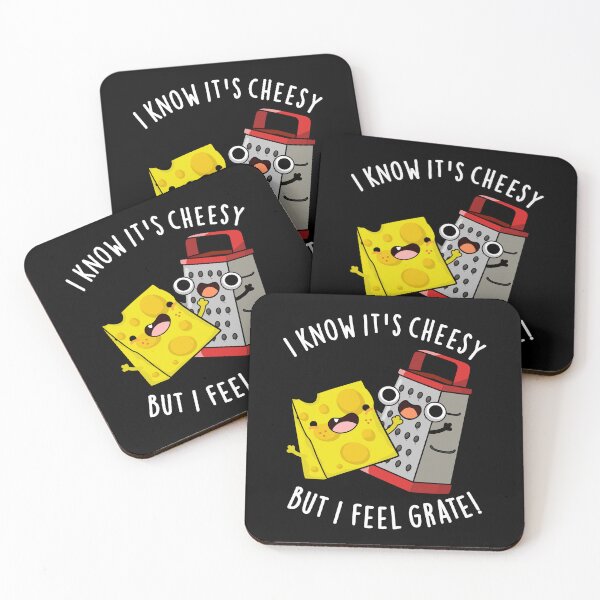 Item preview, I Know It's Cheesy But I Feel Grate Funny Cheese Pun  (Dark BG) designed and sold by punnybone.