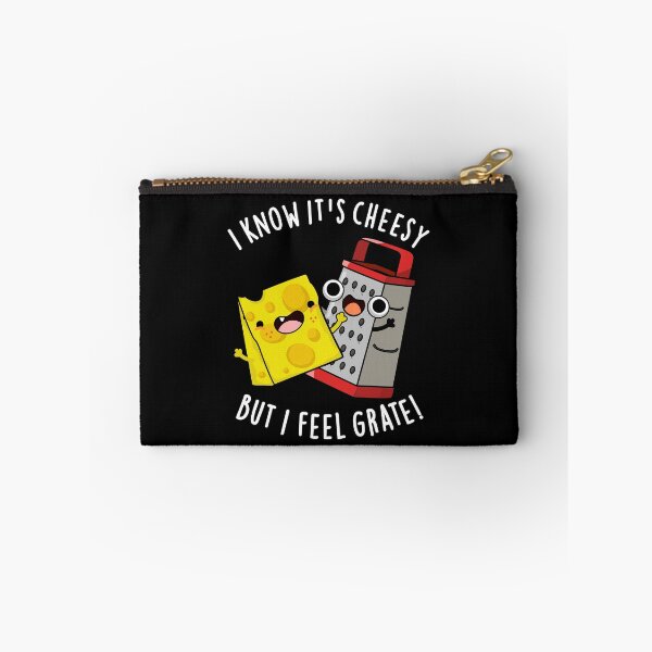 Item preview, I Know It's Cheesy But I Feel Grate Funny Cheese Pun  (Dark BG) designed and sold by punnybone.
