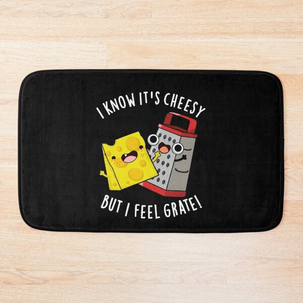 Item preview, I Know It's Cheesy But I Feel Grate Funny Cheese Pun  (Dark BG) designed and sold by punnybone.