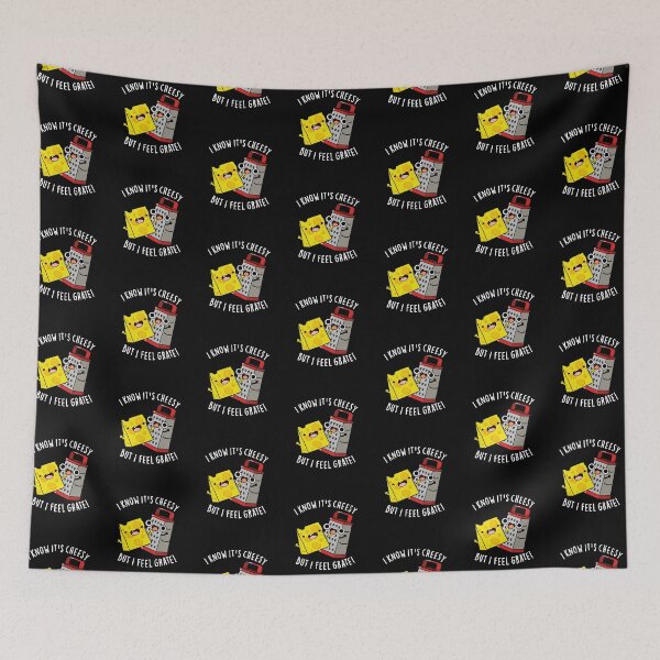 Item preview, I Know It's Cheesy But I Feel Grate Funny Cheese Pun  (Dark BG) designed and sold by punnybone.