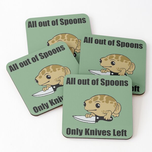 Item preview, All out of spoons only knives left (Frog) designed and sold by CaitlynConnor.