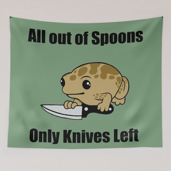 Item preview, All out of spoons only knives left (Frog) designed and sold by CaitlynConnor.