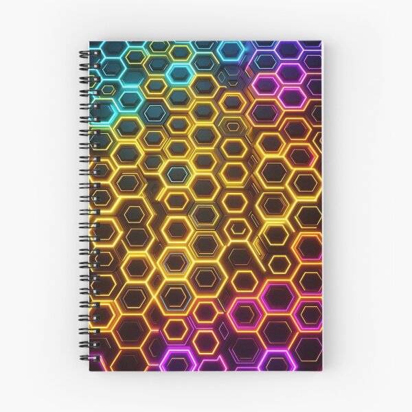 Item preview, Neon Hexagon Grid designed and sold by TeslaSt0re.