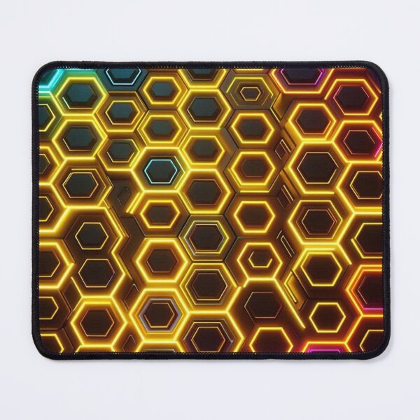 Item preview, Neon Hexagon Grid designed and sold by TeslaSt0re.