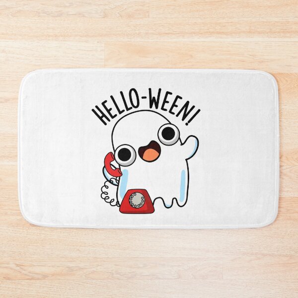 Item preview, Hello-ween Funny Ghost Pun  designed and sold by punnybone.