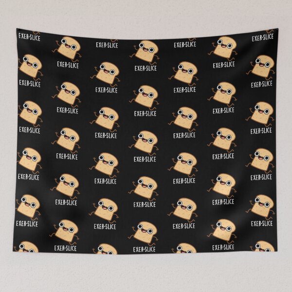 Item preview, Exer-slice Funny Bread Pun  (Dark BG) designed and sold by punnybone.