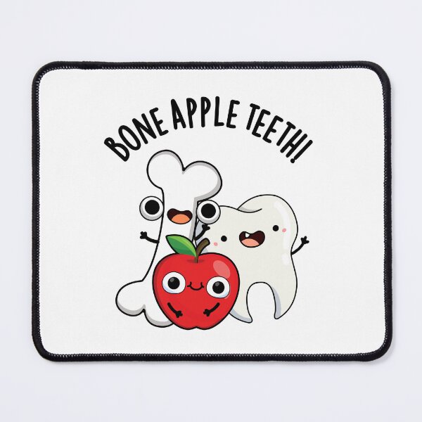 Item preview, Bone Apple Teeth Funny Bona Appetit Pun  designed and sold by punnybone.