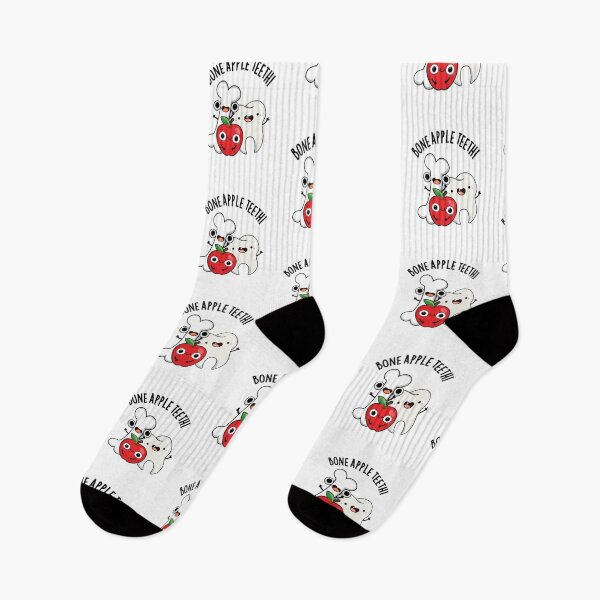 Item preview, Bone Apple Teeth Funny Bona Appetit Pun  designed and sold by punnybone.