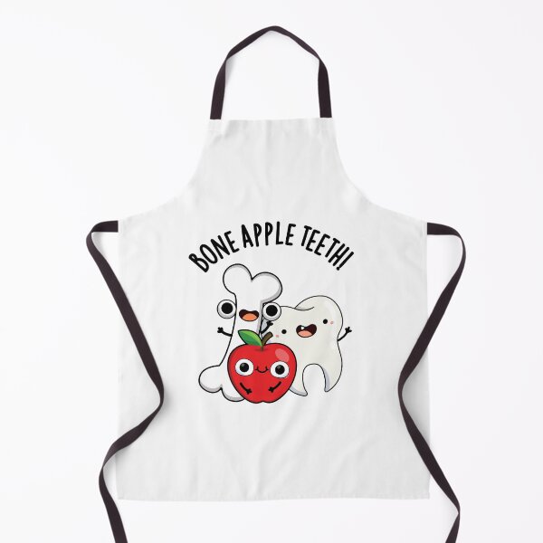 Item preview, Bone Apple Teeth Funny Bona Appetit Pun  designed and sold by punnybone.