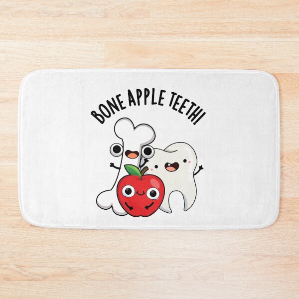 Item preview, Bone Apple Teeth Funny Bona Appetit Pun  designed and sold by punnybone.