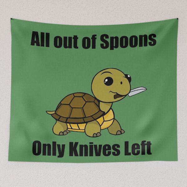 Item preview, All out of spoons only knives left (tortoise) designed and sold by CaitlynConnor.