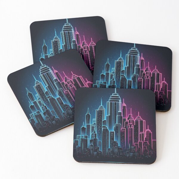 Item preview, Neon Cityscape designed and sold by TeslaSt0re.