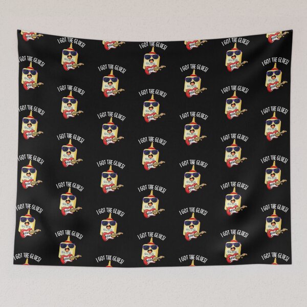 Item preview, I Got The Glues Funny Blues Pun  (Dark BG) designed and sold by punnybone.