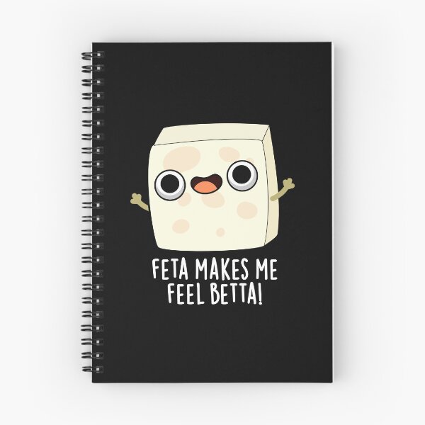 Item preview, Feta Makes Me Fell Betta Funny Cheese Pun  (Dark BG) designed and sold by punnybone.