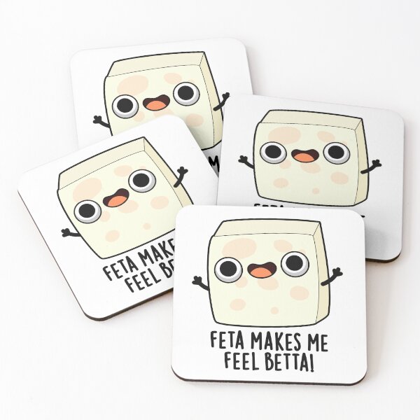 Item preview, Feta Makes Me Fell Betta Funny Cheese Pun  designed and sold by punnybone.